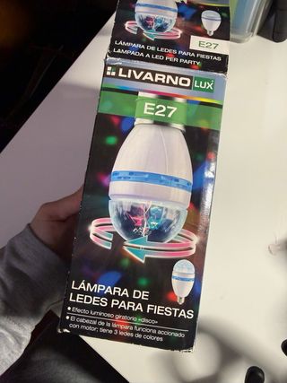 Lâmpada giratória de festa LED
