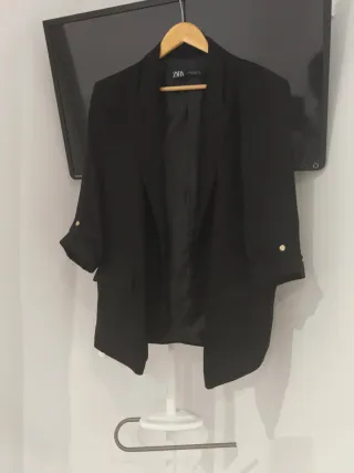 Blazer Zara Oversize Negro Talla xxl