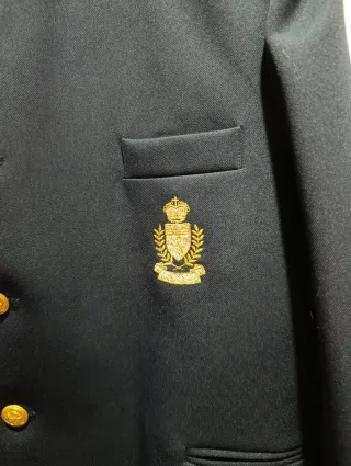 Chaqueta comunión niño azul y dorada