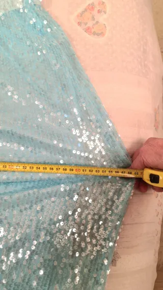 Gonna lunga paillettes turchese per occasioni spec