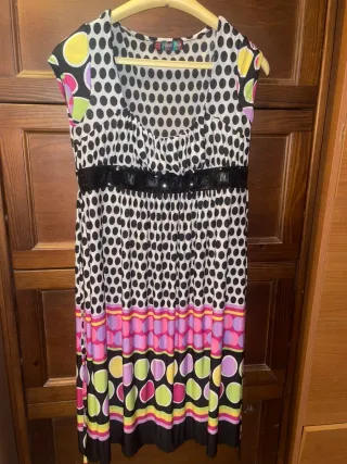 Vestito donna pois stile floreale estivo