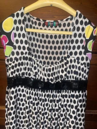 Vestito donna pois stile floreale estivo