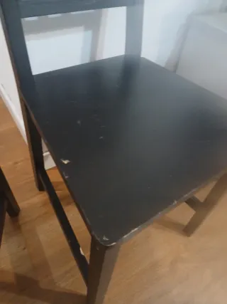 2 Sillas Negras Ikea Madera