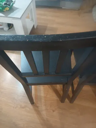 2 Sillas Negras Ikea Madera