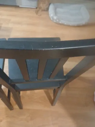 2 Sillas Negras Ikea Madera