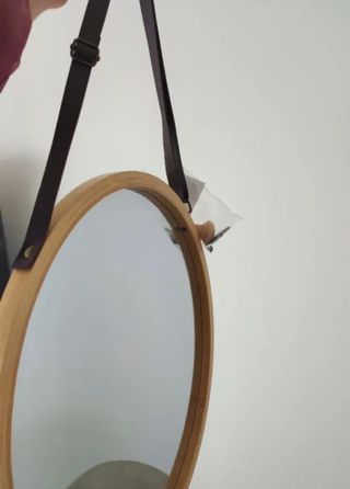 Espejo redondo madera