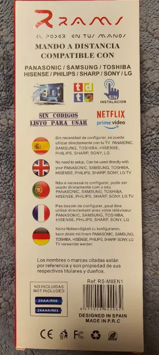 Mando TV Universal Rams-T 8 en 1