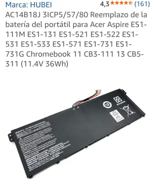 Batteria HUBEI AC14B18J per Acer Chromebook