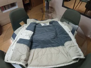 Chaqueta Columbia Esquí Beige y Azul