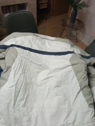 Chaqueta Columbia Esquí Beige y Azul