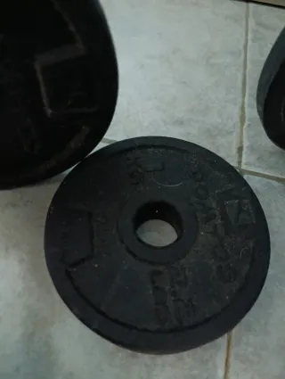 Juego de pesas y banda elástica