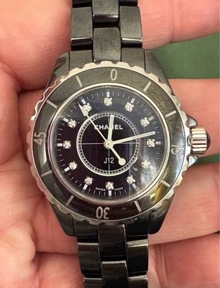 Reloj Chanel J12 Diamantes 33mm Negro