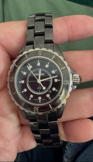 Reloj Chanel J12 Diamantes 33mm Negro