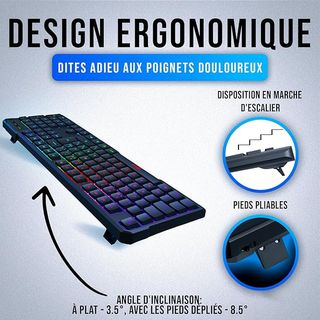 Teclado Gaming KLIM Chroma AZERTY RGB