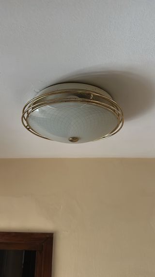 Lámpara de techo cristal y metal