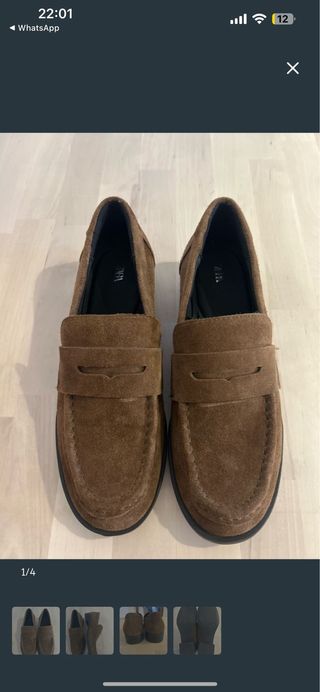 Zapatos Zara Marrones Ante