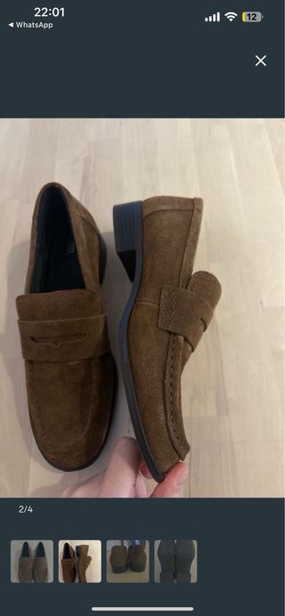 Zapatos Zara Marrones Ante