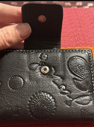 Tarjetero de piel negro Nuevo