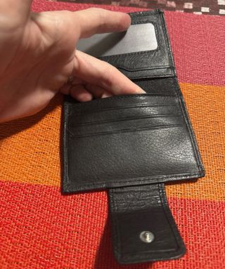 Tarjetero de piel negro Nuevo