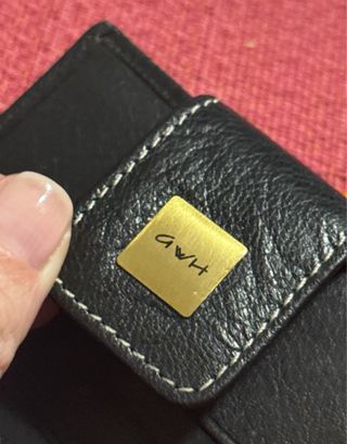 Tarjetero de piel negro Nuevo