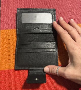 Tarjetero de piel negro Nuevo