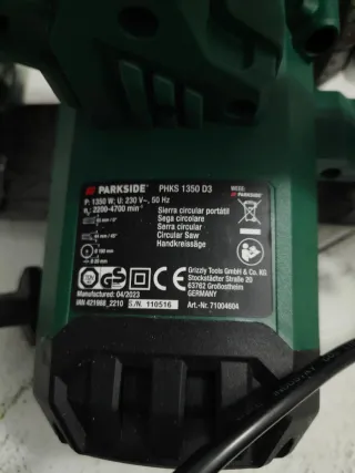 Sierra Circular Parkside PHKS 1350 A1