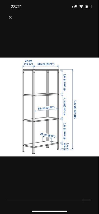 Estantería metálica 3 unidades