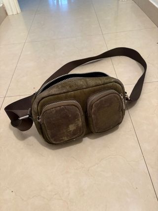 Bolso bandolera vintage pelo verde
