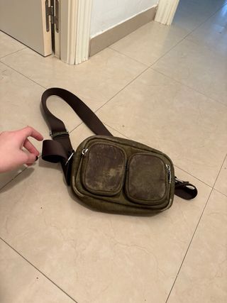 Bolso bandolera vintage pelo verde