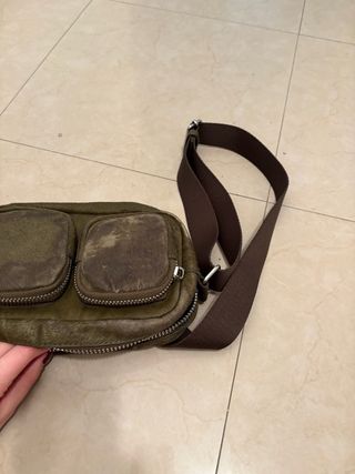 Bolso bandolera vintage pelo verde