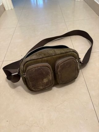 Bolso bandolera vintage pelo verde