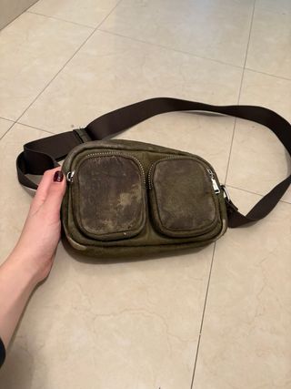 Bolso bandolera vintage pelo verde