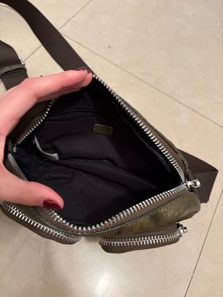 Bolso bandolera vintage pelo verde