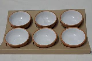 Set 6 ciotole in terracotta
