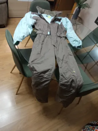 Mono de esquí 14 años marrón y azul