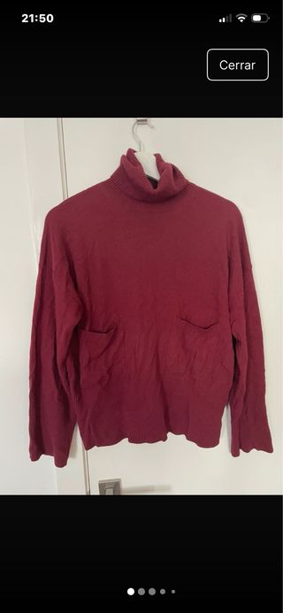 Jersey Massimo Dutti Burdeos Talla XS