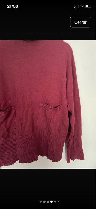 Jersey Massimo Dutti Burdeos Talla XS