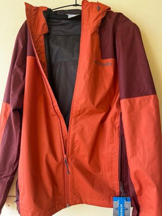 Chaqueta Columbia Impermeable Roja Talla M