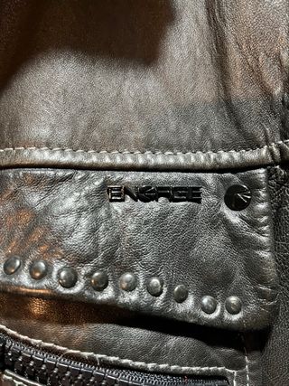 Cazadora cuero hombre Energy negra talla S