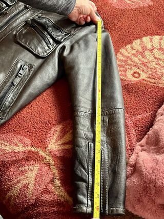 Cazadora cuero hombre Energie negra talla S