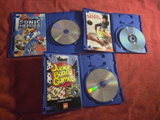 6 Jogos PS2: Sonic, FIFA, Junior Board Games, M, P
