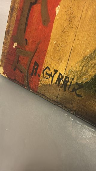 Cuadro pintado a mano antiguo