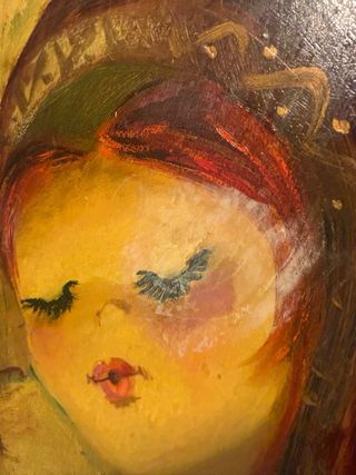 Cuadro pintado a mano antiguo