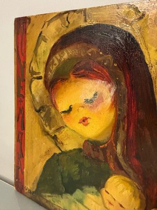 Cuadro pintado a mano antiguo