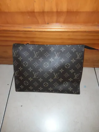 Borsa da toilette stile Louis Vuitton Marrone