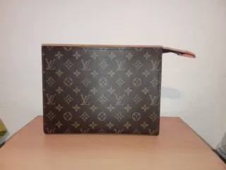 Borsa da toilette stile Louis Vuitton Marrone