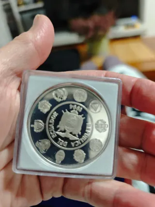 Moneda de Plata 5000 Sucres Ecuador 1994