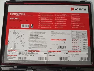 Kit Remachadora Tuercas Remachables Würth