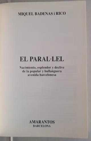 El Paral·lel (1a ed. 1993)