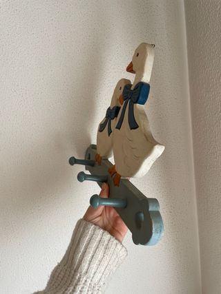 Colgador infantil patos con lazos